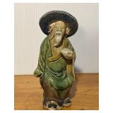 Chinese Shiwan Mudman Figurine Seated Sage