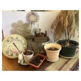 Garden Pots Plant Shades Thermometer