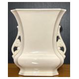 White Urn Vase Planter Scroll Handles