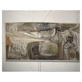 Mid Century Modern 1960 Abstract Art