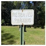 Reserved Parking Metal Sign With 6 ft. Post