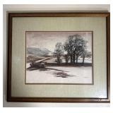 Signed Dody Vegvary Winter Landscape Artwork