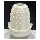 Milk Glass Fairy Lamp