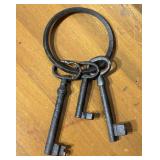 Antique Cast Iron Skeleton Jailer Keys