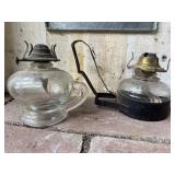 Antique Glass Oil Lamps