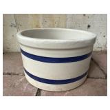Ransbottom Blue Stripe Stoneware Crock RRP Co.