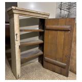 Primitive Antique Wood Cabinet Section