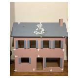 Wood Dollhouse w/ Furniture