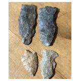 Authentic Native American Arrowhead Points