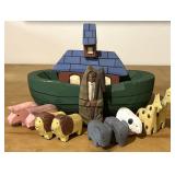 Noahï¿½s Ark Toy Hand Carved Wood Childrenï¿½s Set