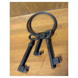 Antique Cast Iron Skeleton Jailer Keys