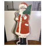 Wood Santa Sign Hand Painted Decoration