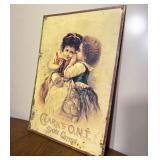 Clarkï¿½s ONT Spool Cotton Metal Advertising Sign