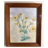 Framed Wildflower Floral Watercolor