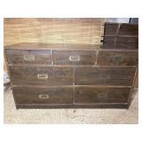 Campaign Style Seven-Drawer Dresser