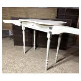 White Dressing Table Wood Vintage Vanity Desk