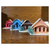 MCM Colored Putz Houses Black Stamp Japan