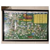 Framed Huron Valley Map