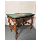 Needlepoint Top Storage Bench