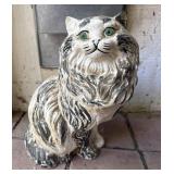 Ceramic Long Haired Cat Statue