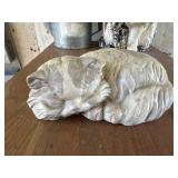 Ceramic Sleeping Cat Figurine
