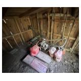 Garden Tools & Equipment Lot  In Barn Shed