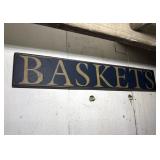 Baskets Wood Wall Sign