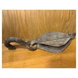 Antique Iron Pulley Block