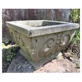 Weathered Cast Stone Garden Planter