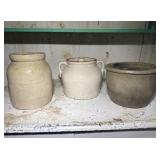 Stoneware Crocks & Covered Jar
