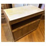 Wood Media Storage Cabinet Swivel Top