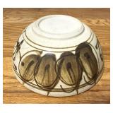 Studio Pottery Bowl Leaf Motif Design