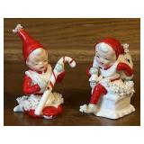 1950s Napco Christmas Spaghetti Trim Elf Figurine