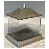Pewter & Glass Apothecary Jar