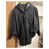 Vintage 80s J. Mitchell Black Leather Batwing
