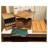 Wood Desk Organizer Set 5pc