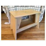 Danish Modern Utility Stool Pine Wood Seat