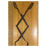 Wrought Iron Metal Fireplace Tongs