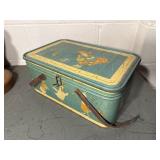 Mother Goose Tin Metal Picnic Basket 1940ï¿½s