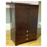 Dark Wood Jewelry Box Armoire Chest