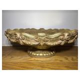 Ornate Vintage Gold Pedestal Bowl Centerpiece