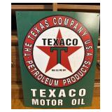 Texaco Motor Oil Metal Advertising Sign