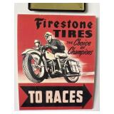 Firestone Tires Motorcycle Racing Sign