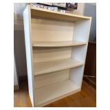 Three-Shelf Wood Bookcase White