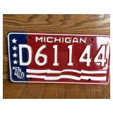 1976 Michigan Bicentennial Unused License Plate