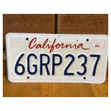Genuine California License Plate 6GRP237