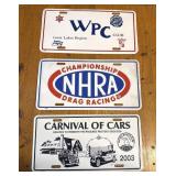 NHRA Automotive Club & Racing Plates Lot of 3