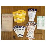 Vintage Gas Station Tags & Service Record Forms