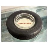 Firestone Tire Advertising Glass Ashtray