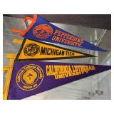 Vintage (3) University Felt Mini Pennants